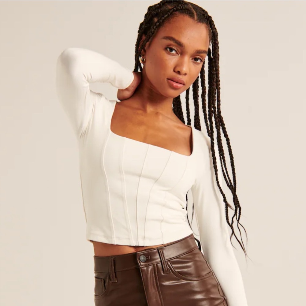Abercrombie Long Sleeve Corset Top